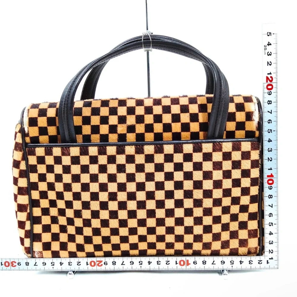 Louis Vuitton LV Damier Sauvage Pony Hair Handbag w COA - edge and corner wear - Picture 4 of 17